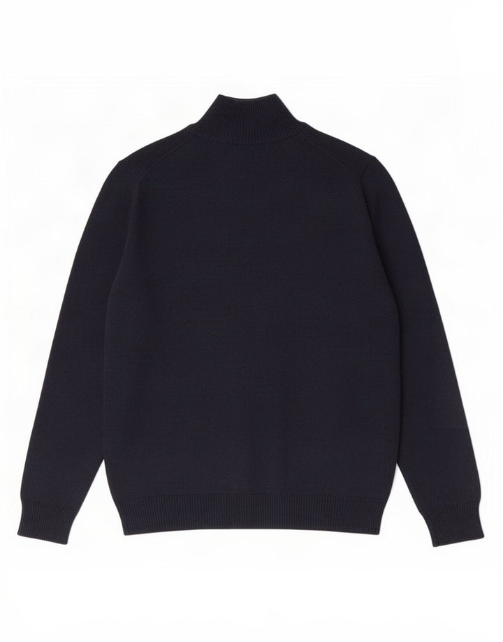 Coast Herre Zip Neck Jumper Sweater Large Navy Blue Uld