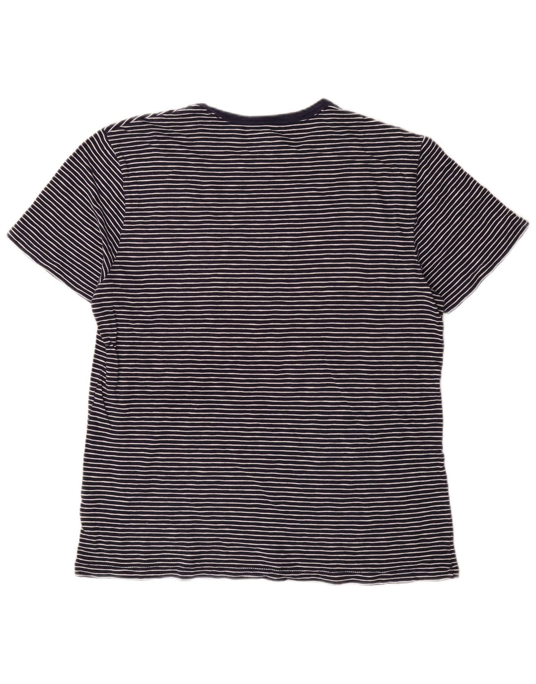 J. CREW T-shirt top til kvinder UK 16 Stor marineblå stribet bomuld