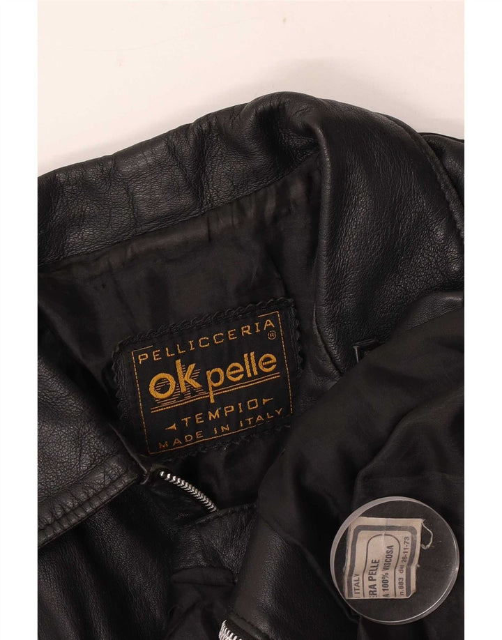 Pellicceria Dame Læderjakke UK 14 Medium Sort