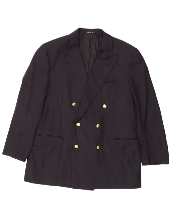 Cantarelli Herre Double Breasted Blazer Jacket UK 40 Large Black