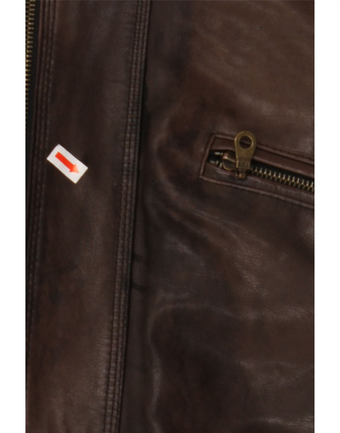 VINTAGE Læderjakke til mænd IT 50 Stor brunt læder