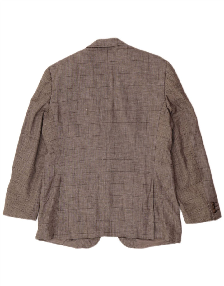 Marks & Spencer Herre Tailored Fit Blazer Jacket UK 42 Large Grey Check