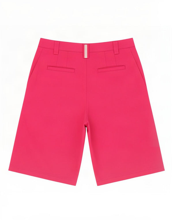 Trussardi Womens High Rise Chino Shorts IT 44 Medium W26 Pink Cotton