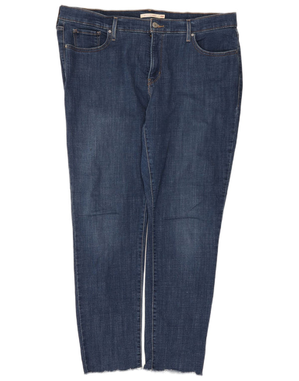 Levi's Dame 311 Shaping Skinny Jeans US 18 2XL W36 L30 Blå Bomuld