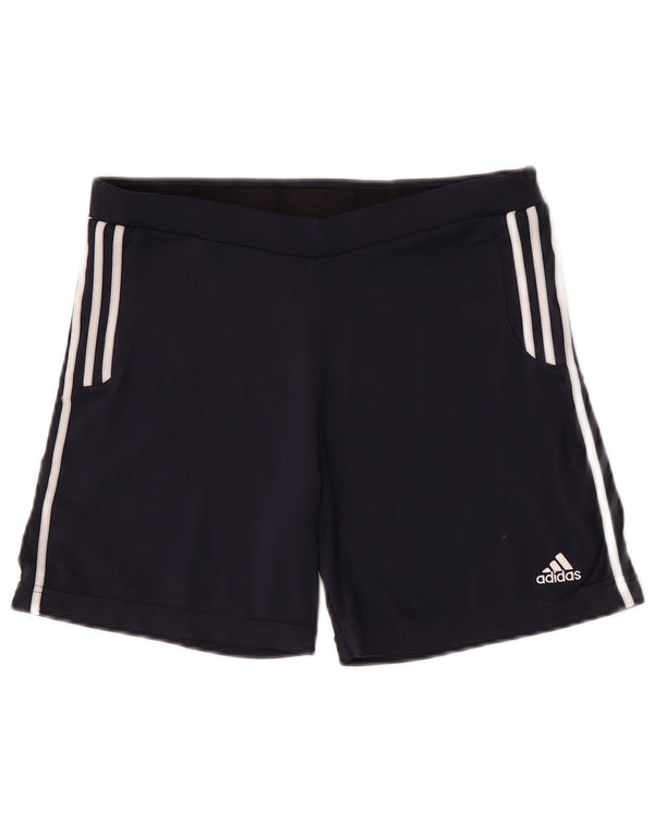 Adidas Dame Climalite Sport Shorts UK 12 Medium Navy Blue Polyester