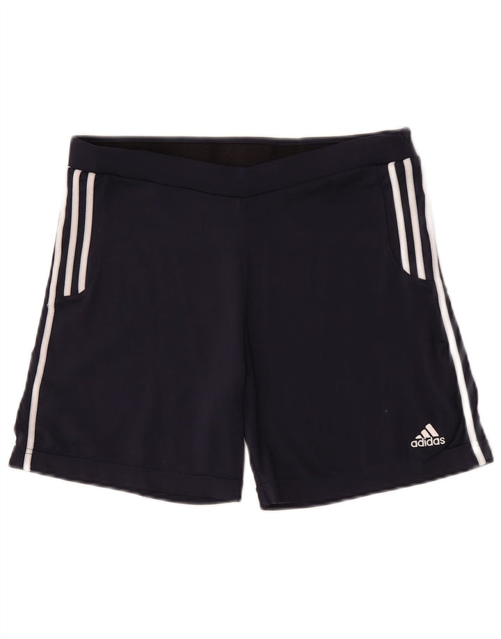 Adidas Dame Climalite Sport Shorts UK 12 Medium Navy Blue Polyester