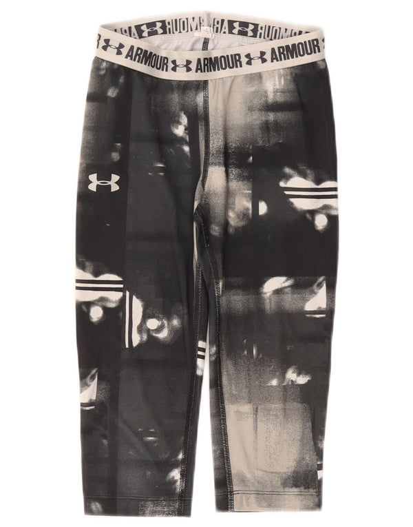 UNDER ARMOUR Piger Grafiske Capri Leggings 7-8 år Grå Tie Dye