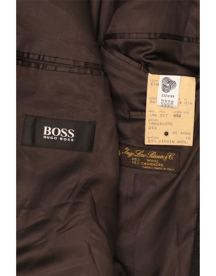 Hugo Boss Herre 3-knaps blazerjakke EU 52 XL Grå Virgin Wool