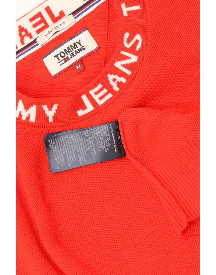 Tommy Hilfiger Herre Grafisk Regular Fit Crew Neck Jumper Sweater Medium Rød