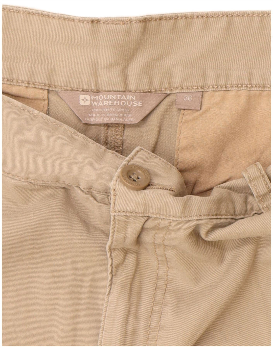 Mountain Warehouse Herre Cargo Shorts W36 Large Beige Bomuld