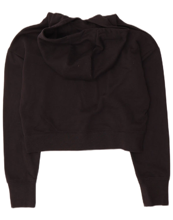 Nike Girls Crop Graphic Hoodie Jumper 13-14 år XL sort bomuld