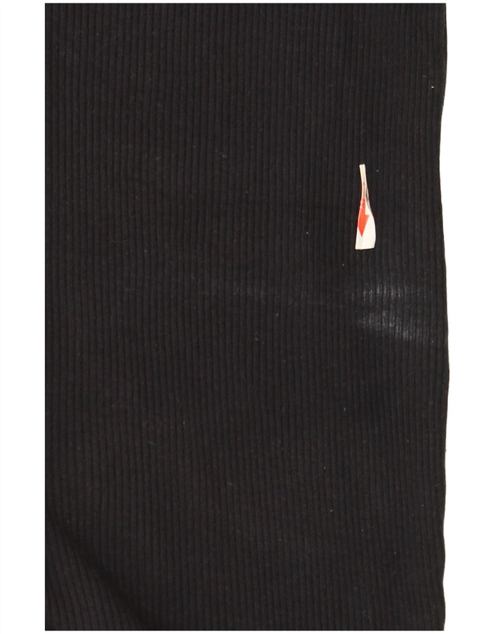 Levi's Dame T-Shirt Top UK 12 Medium Sort Bomuld