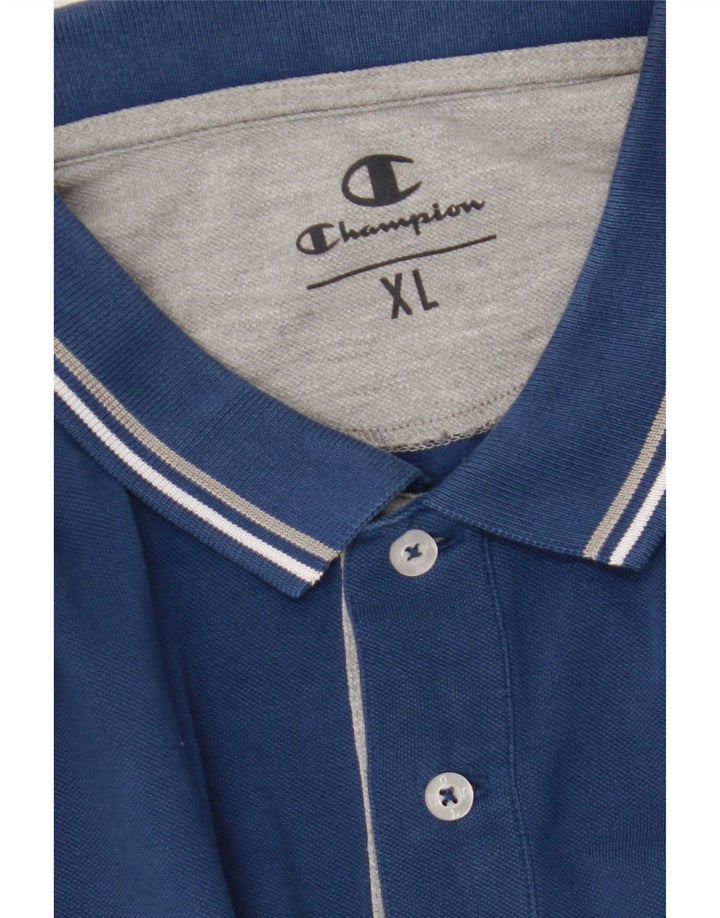 Champion Herre Polo Shirt XL Blå