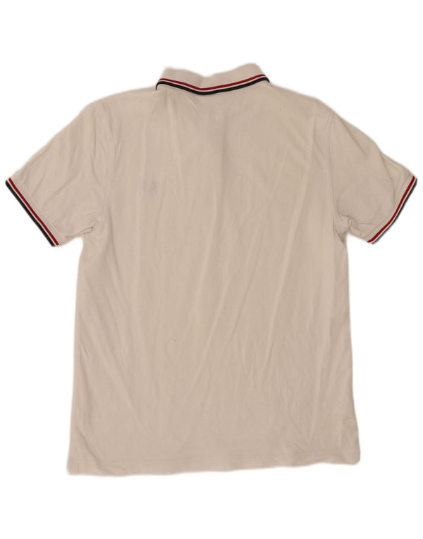 Fred Perry Mens Polo Shirt Medium White Cotton