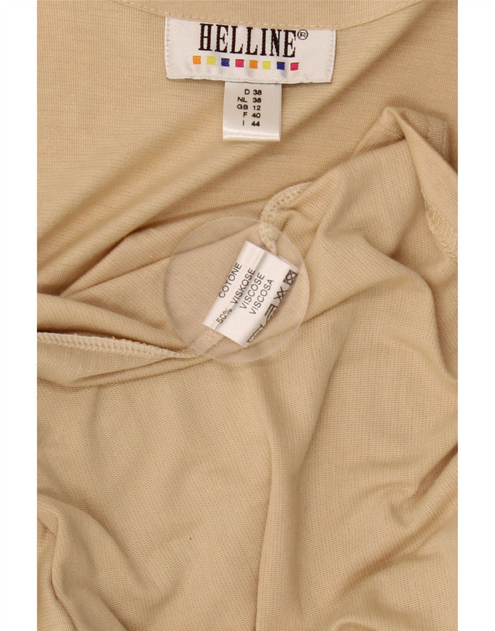 HELLINE Dame Maxikjole UK 12 Medium Beige Bomuld