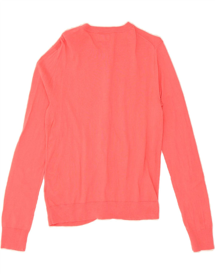 J. CREW Womens Oversized Cardigan Sweater UK 14 Medium Pink Cotton Vintage J. Crew and Second-Hand J. Crew from Messina Hembry 