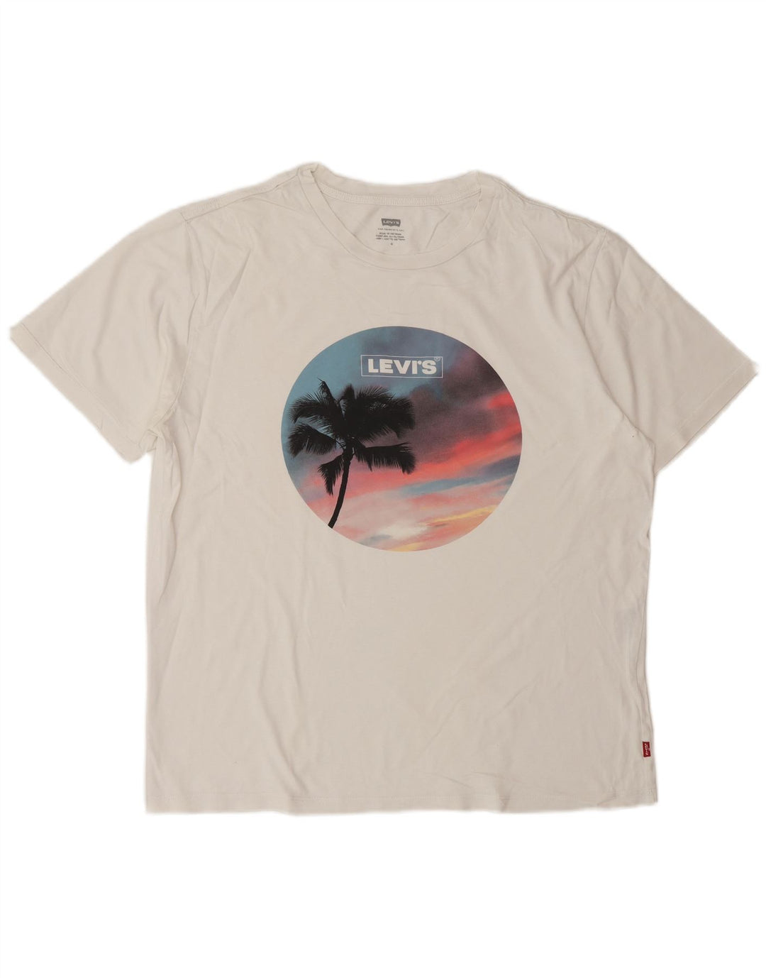 Levi's Herre grafisk T-shirt Top Medium White