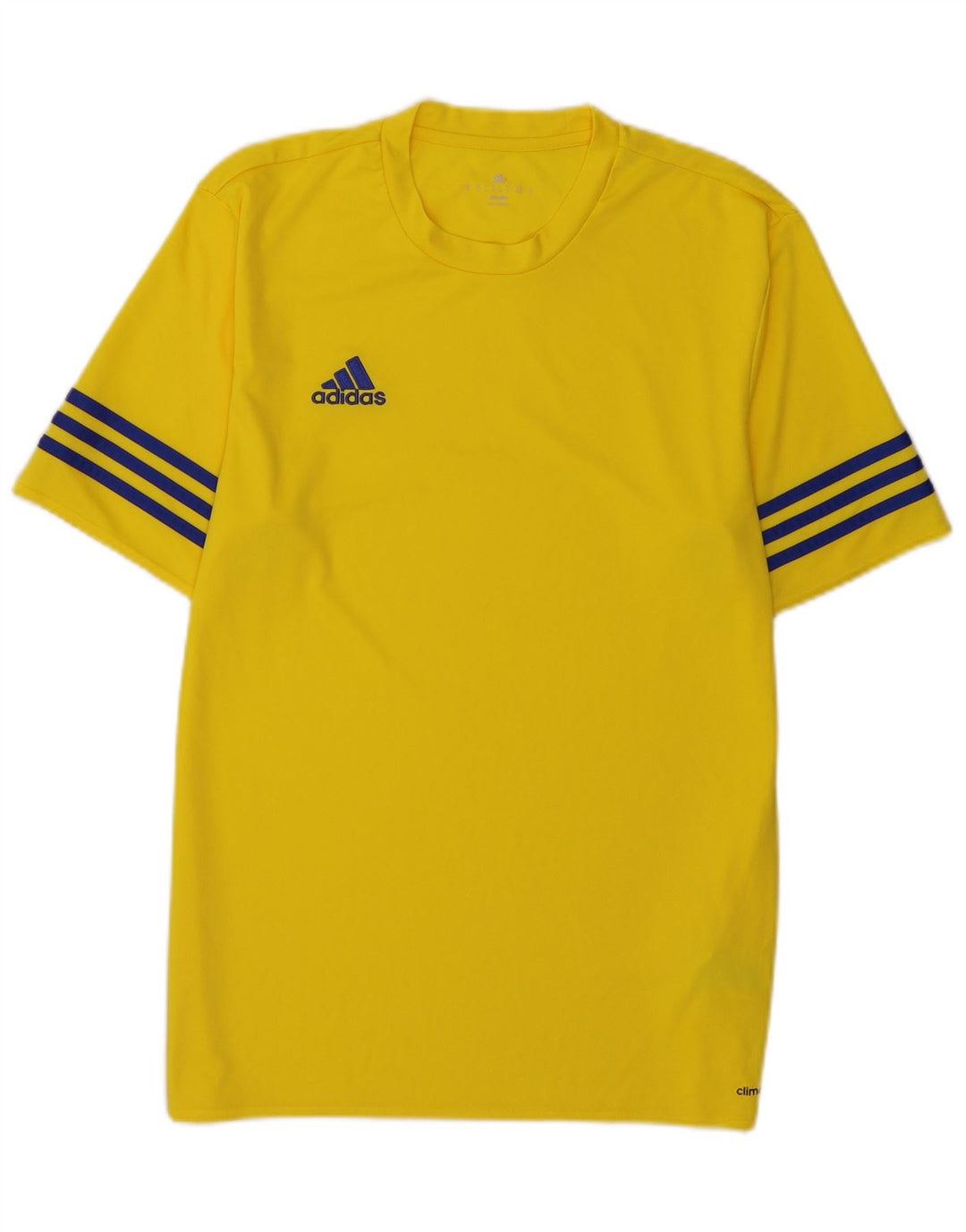 Adidas Herre Climalite T-Shirt Top Medium Gul Polyester