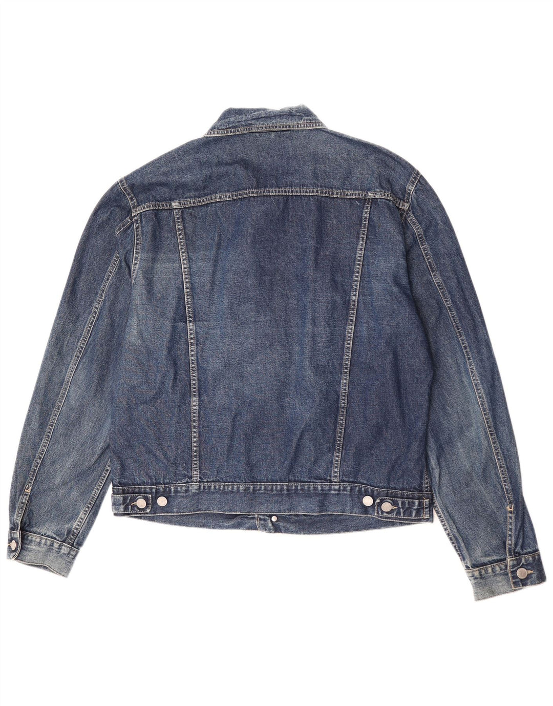Benetton Herre denimjakke UK 42 XL Blå Bomuld
