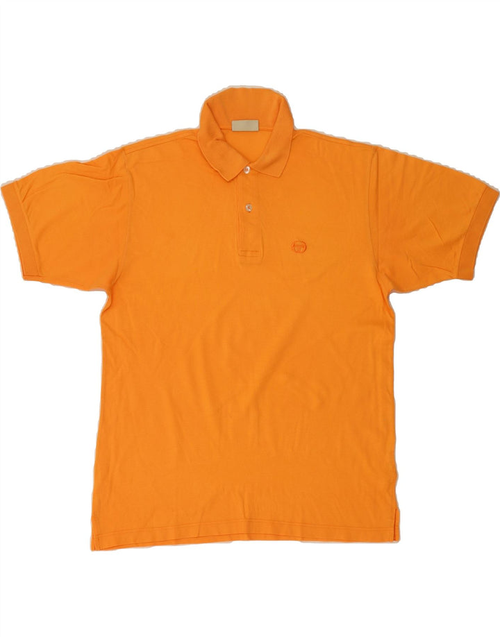 SERGIO TACCHINI Mens Polo Shirt IT 48 Medium Orange Cotton Vintage Sergio Tacchini and Second-Hand Sergio Tacchini from Messina Hembry 