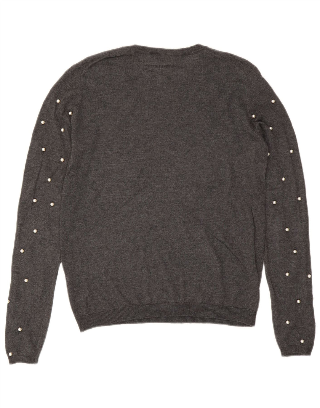 Zara Dame Jumper Sweater UK 10 Small Grey Modal