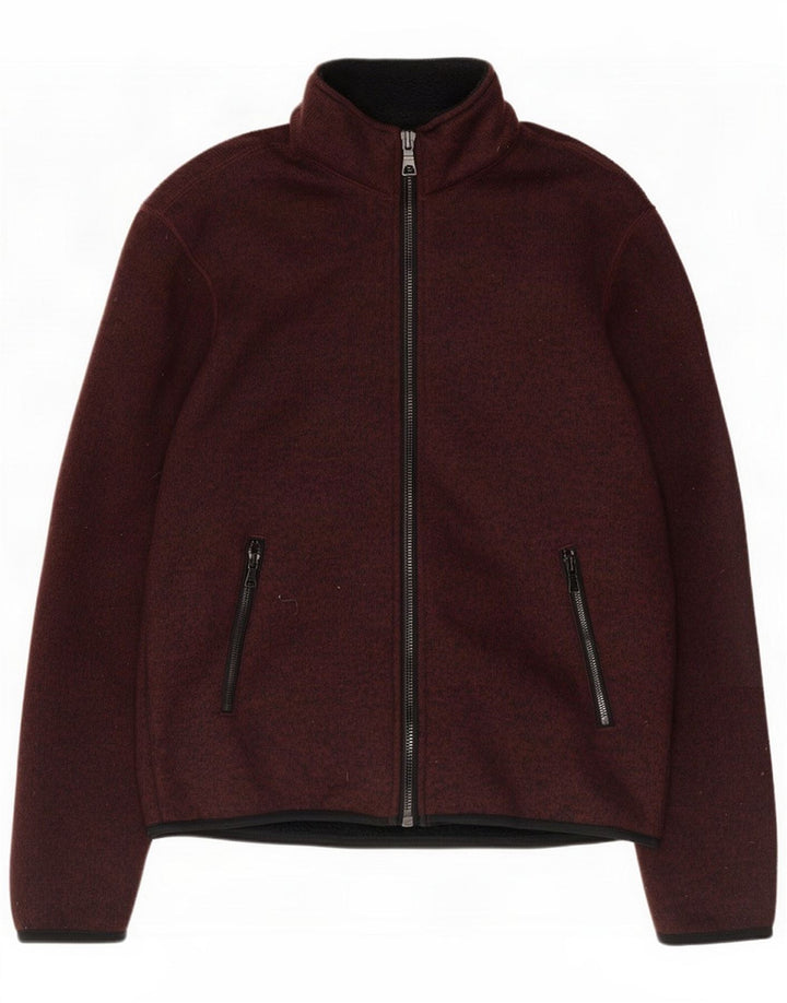 Marks & Spencer Træningsdragt til mænd, topjakke Small Bourgogne Flecked Polyester