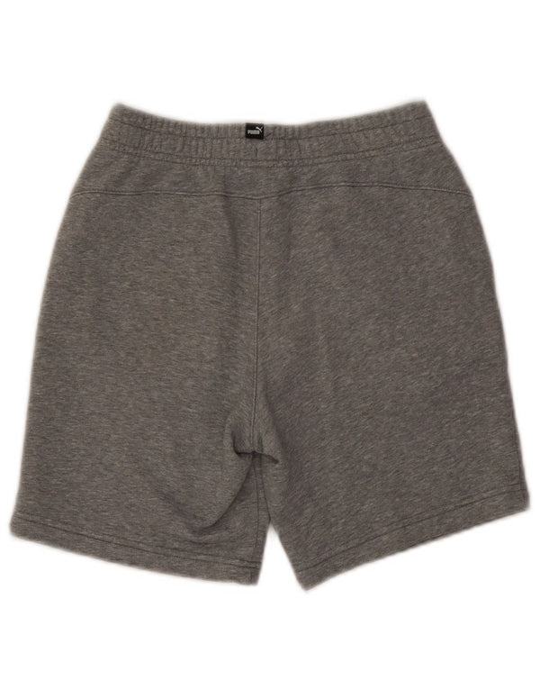 Puma drenge sportsshorts 11-12 år grå flækket bomuld