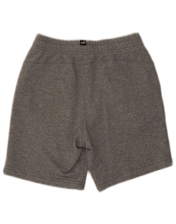 Puma drenge sportsshorts 11-12 år grå flækket bomuld