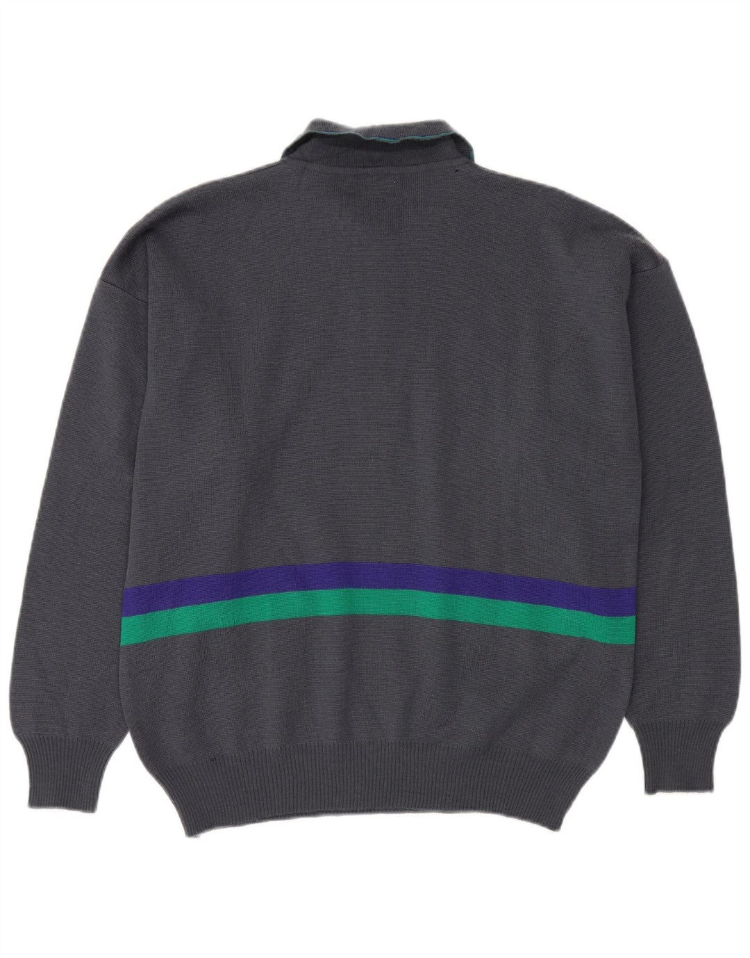 SETTEBELLO Herre Polo Neck sweater Stor Grå Colourblock Uld