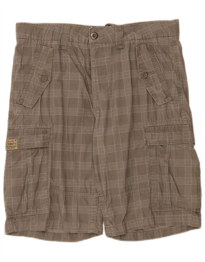 Vintage Herre Cargo Shorts IT 50 Large W36 Khaki Ternet Bomuld