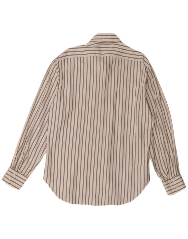 Zara Herre Loose Fit skjorte EU 44 17 XL Hvidstribet bomuld