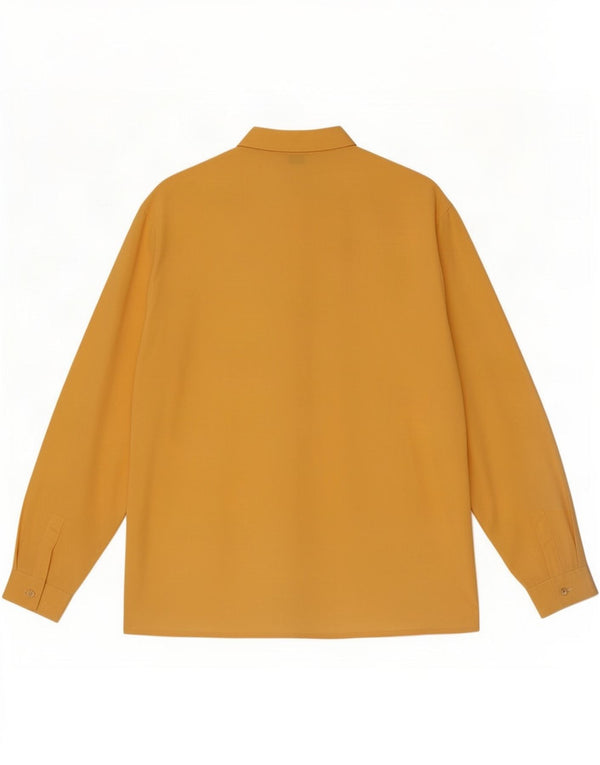 Max Mara skjortebluse til kvinder UK 14 Medium Yellow Silk