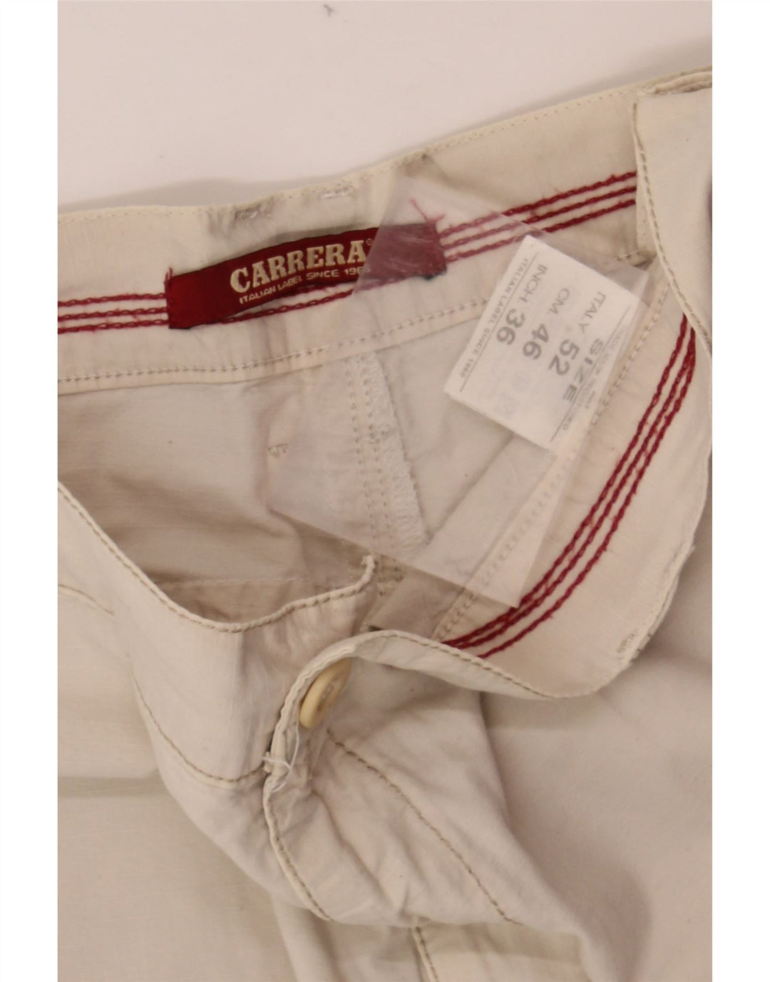 CARRERA Mens Cargo Shorts IT 52 XL W36  Beige Cotton