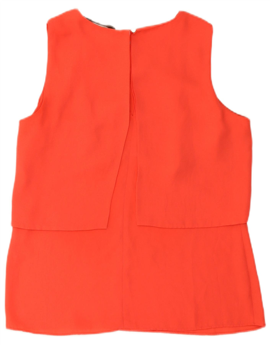 Zara Dame ærmeløs bluse Top UK 12 Medium Orange