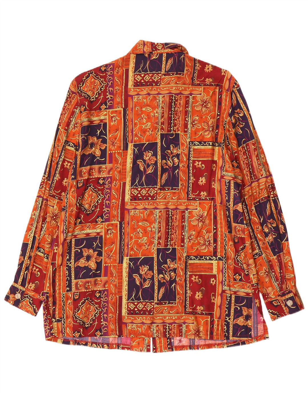 David Jones skjortebluse til kvinder US 12 Stor flerfarvet patchwork viskose