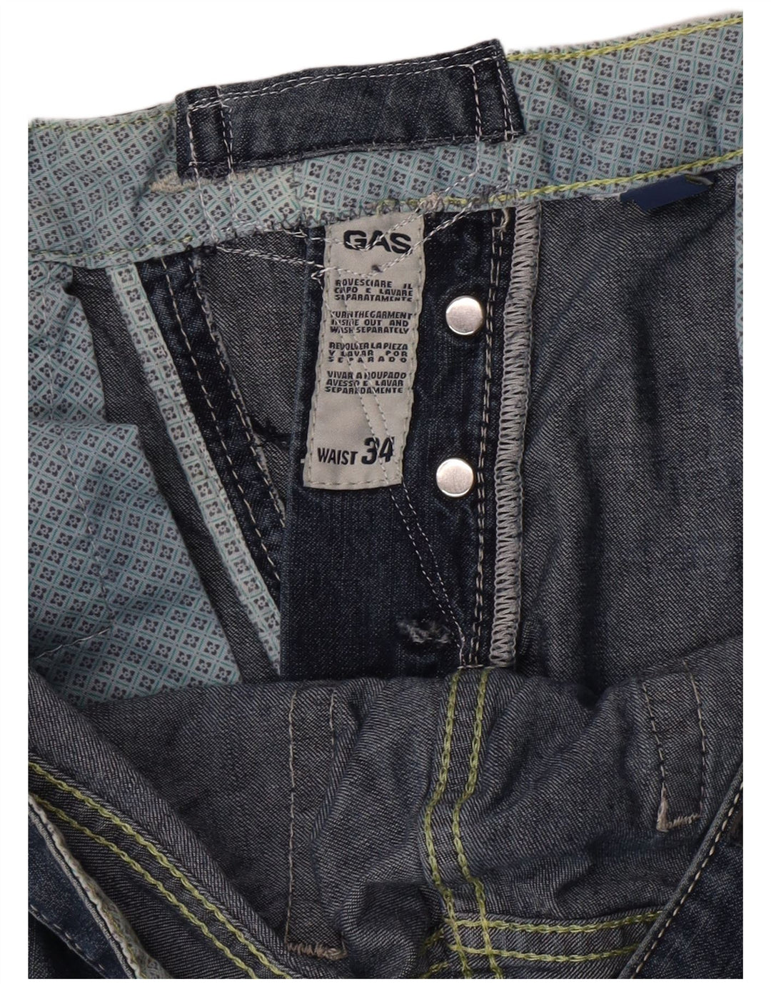 Gas Denim Shorts til mænd W34 Large Blue