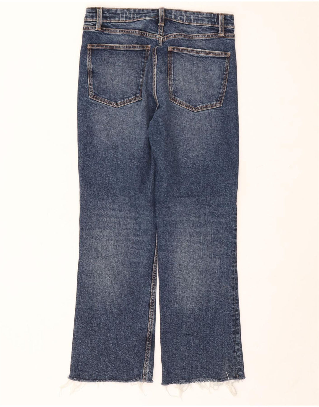 Zara Dame Straight Jeans EU 38 Small W28 L26 Blå Bomuld