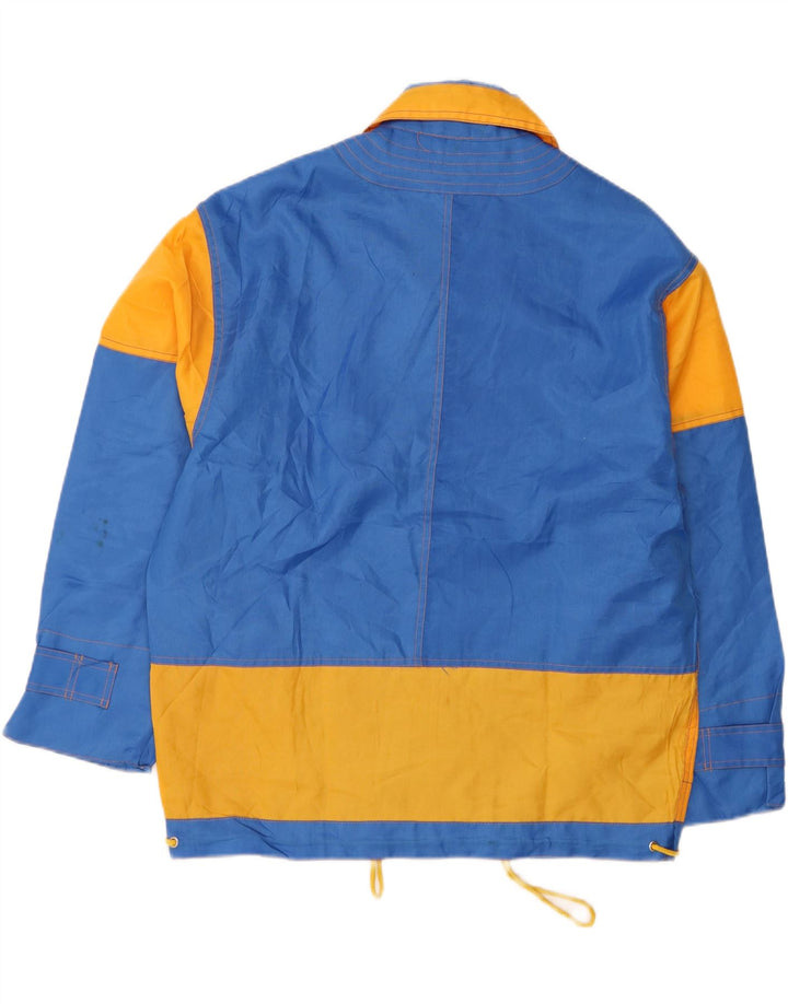 CLINTON Mens Rain Jacket UK 38 Medium Blue Colourblock Polyester Vintage Clinton and Second-Hand Clinton from Messina Hembry 