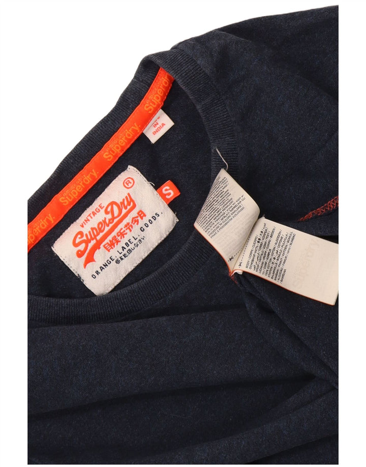 Superdry Herre Top Langærmet Lille Marineblå Bomuld
