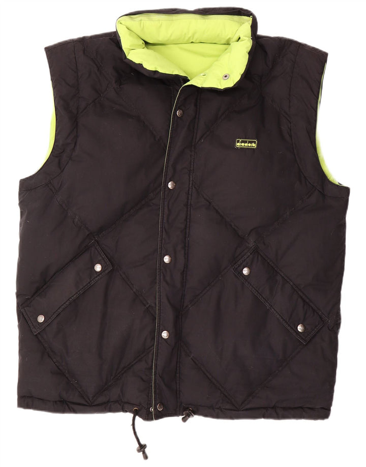 DIADORA Herre Loose Fit Vendbar polstret Gilet UK 38 Medium Green
