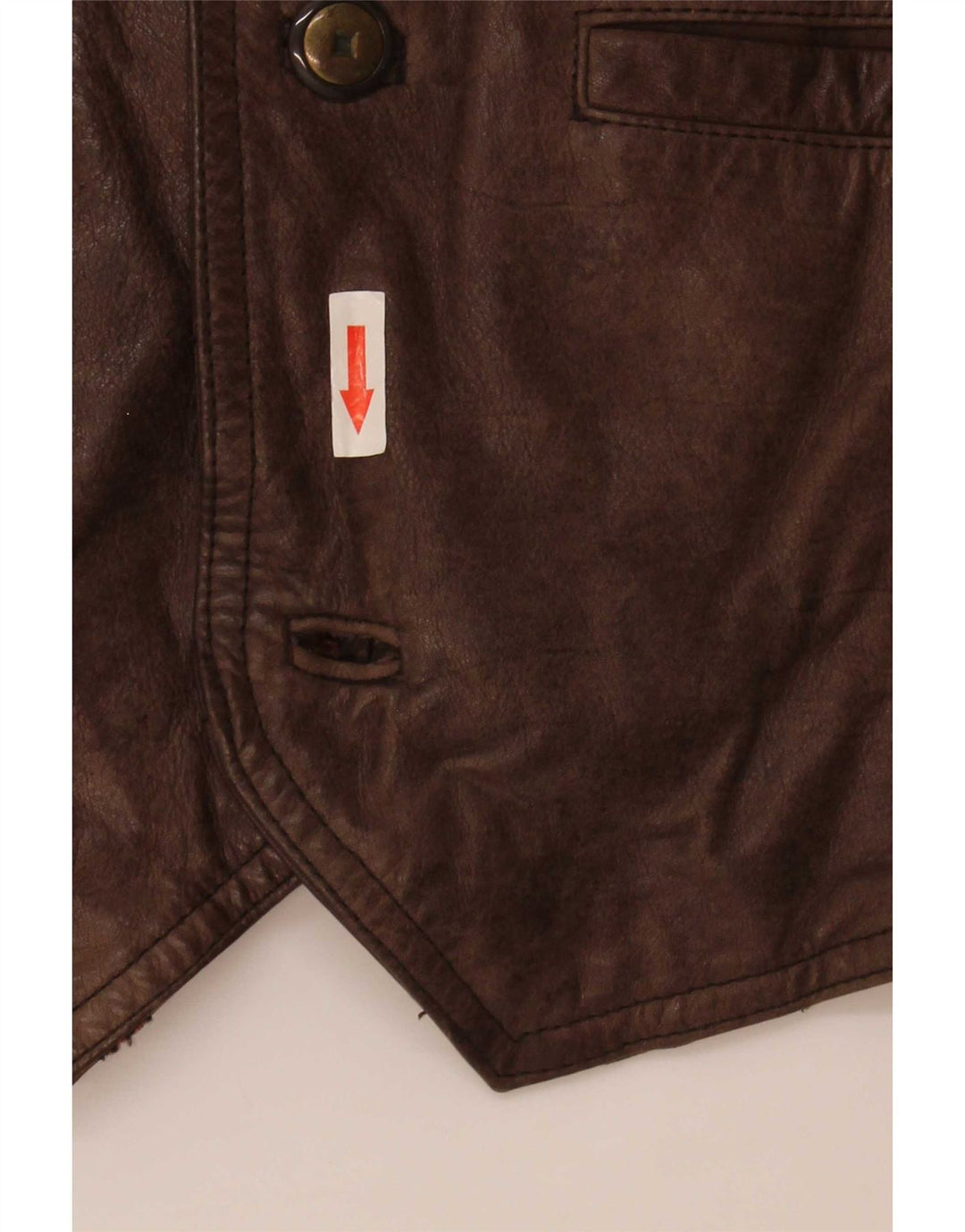 Vintage herre lædervest IT 58 2XL Brun