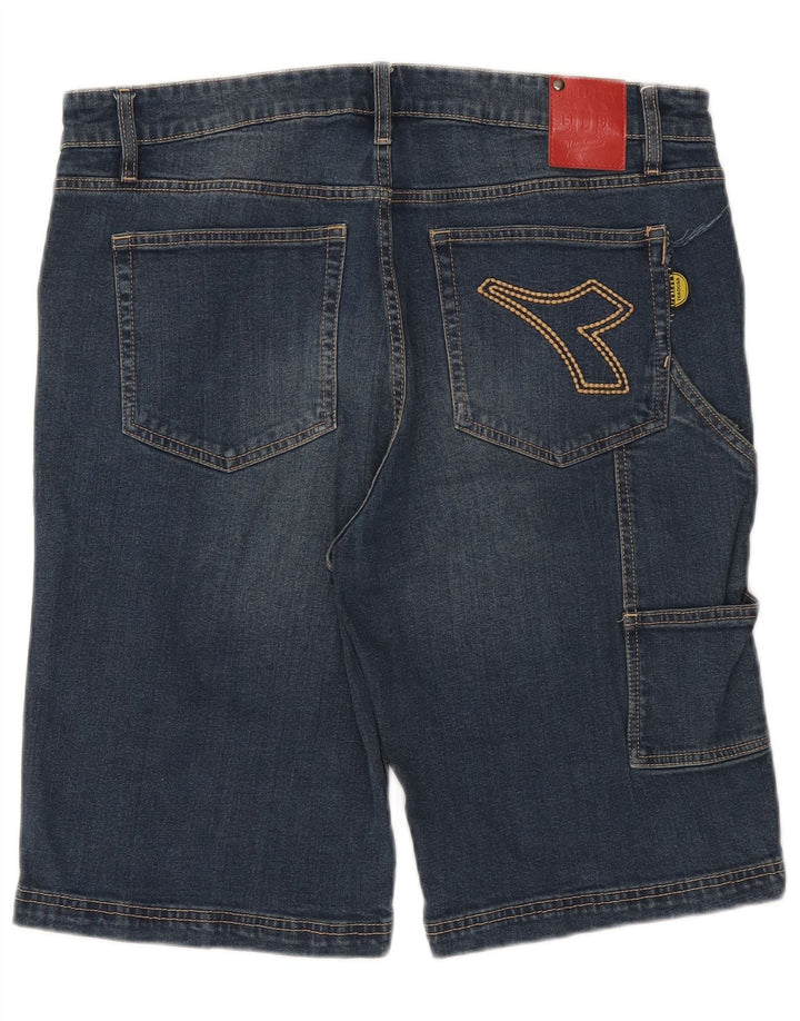 Diadora Herre Cargo Denim Shorts W36 Stor Blå Bomuld