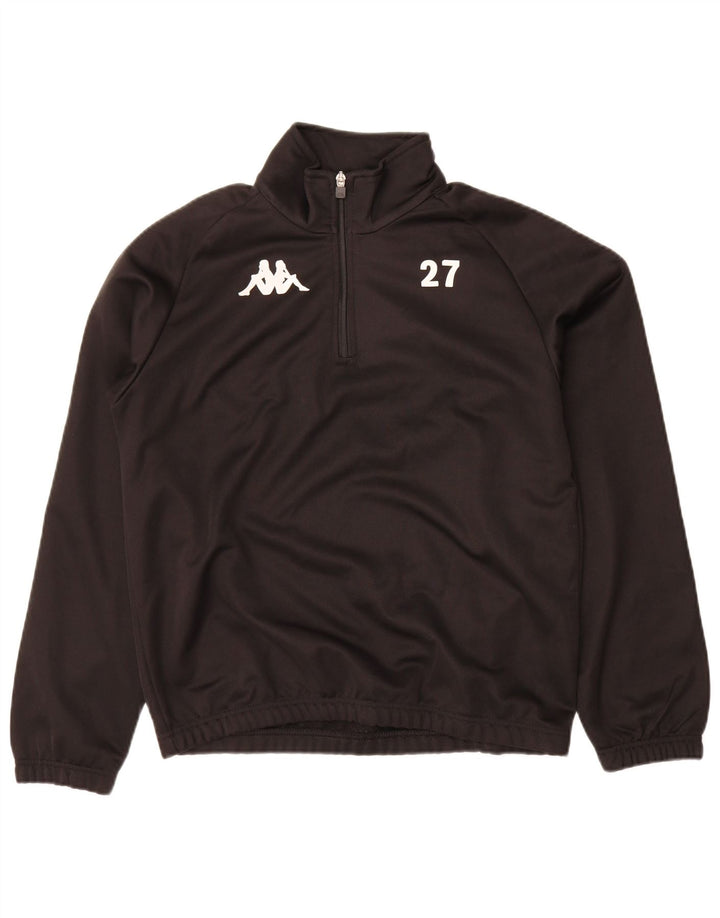 Kappa Herre Grafisk Pullover Træningsdragt Topjakke Medium Sort Polyester