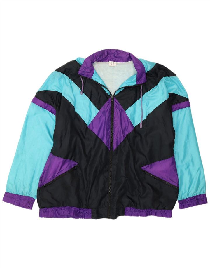 Vintage træningsdragt til mænd Topjakke 2XL Flerfarvet Colourblock