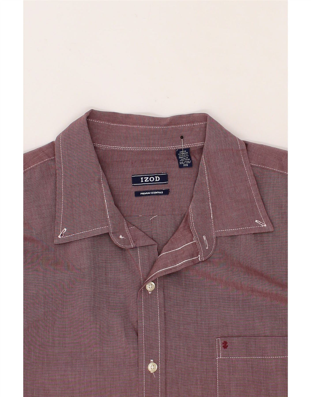 IZOD Mens Shirt 2XL Purple Cotton Vintage Izod and Second-Hand Izod from Messina Hembry 
