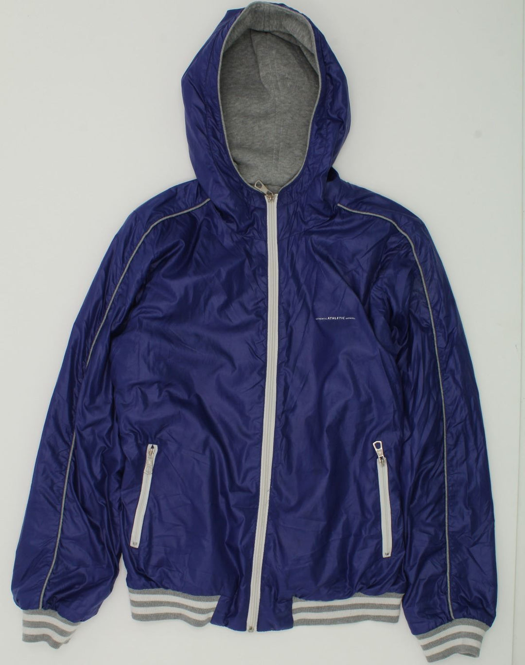 CHAMPION Girls Hooded Reversible Jacket 13-14 Years XL Grey Cotton | Vintage Champion | Thrift | Second-Hand Champion | Used Clothing | Messina Hembry 