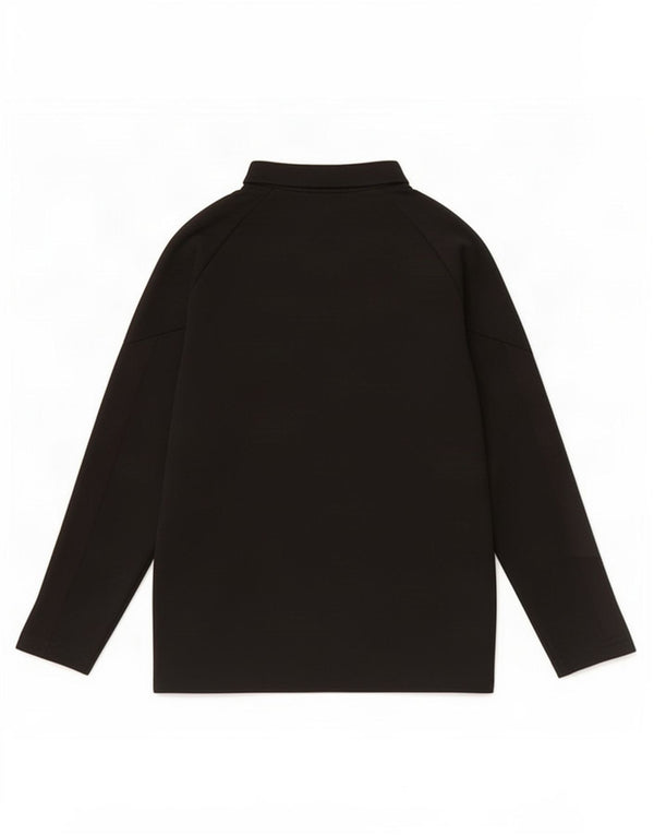 Puma Boys Zip Neck Pullover Træningsdragt Top 7-8 år Sort Polyester
