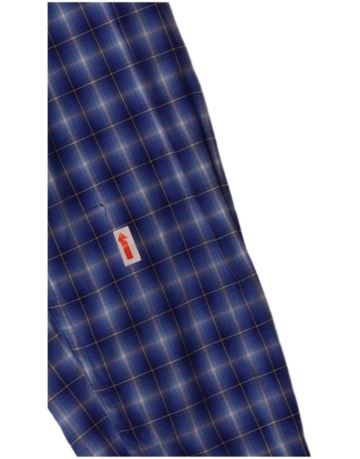 SUPERDRY Herre Regular Fit skjorte XL blå ternet bomuld