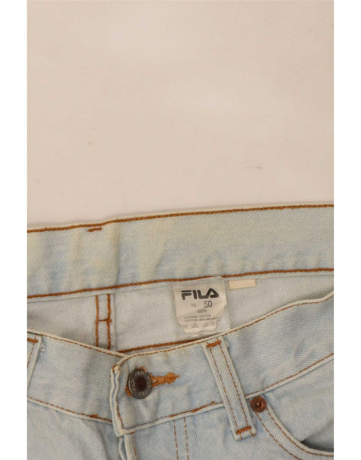 Fila Herre Straight Jeans IT 50 Large W32 L32 Blå Bomuld