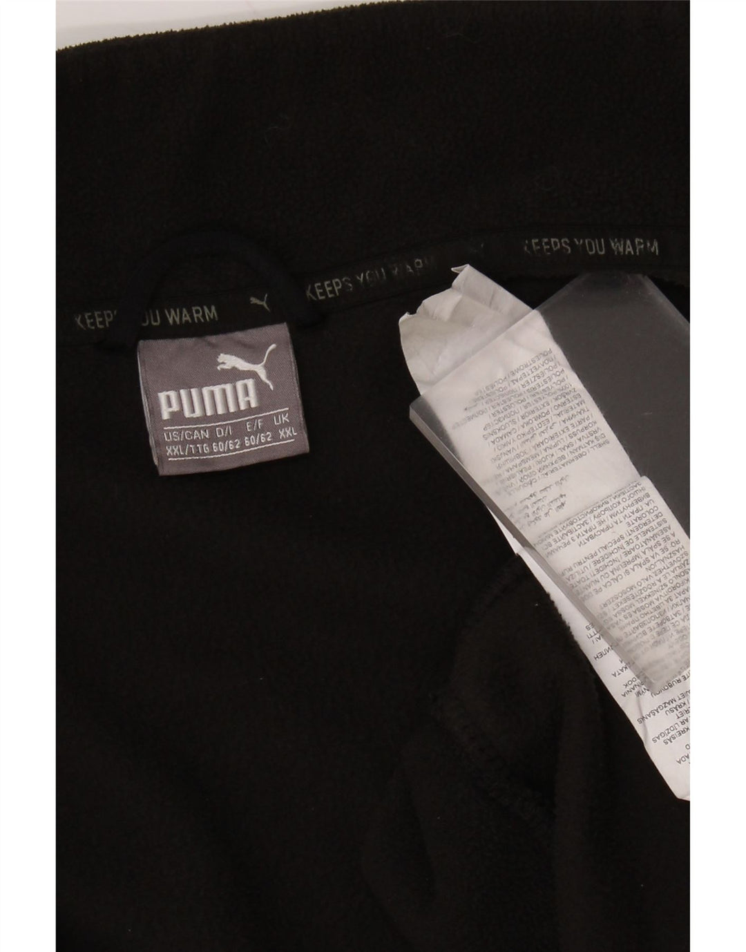 PUMA Fleecejakke til mænd 2XL Sort Polyester